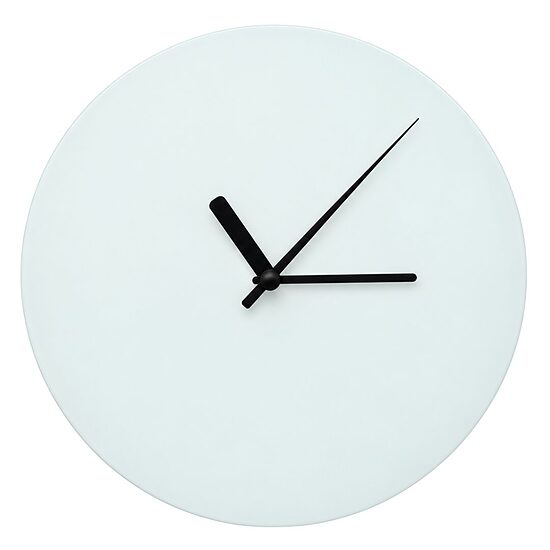 Glass Clock Ø30 cm for Sublimation